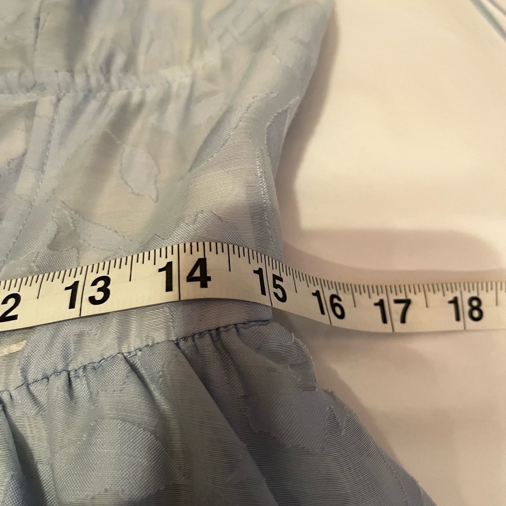 NWOT Anthropologie size L Campbell lace tiered midi dress in light blue - Picture 12 of 12